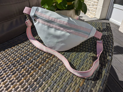 Sac banane femme simili blanc