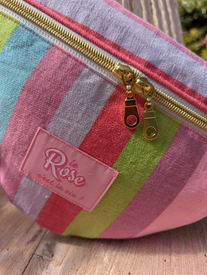 Sac banane "Le Rose c'est la Vie" (Upcyclé)