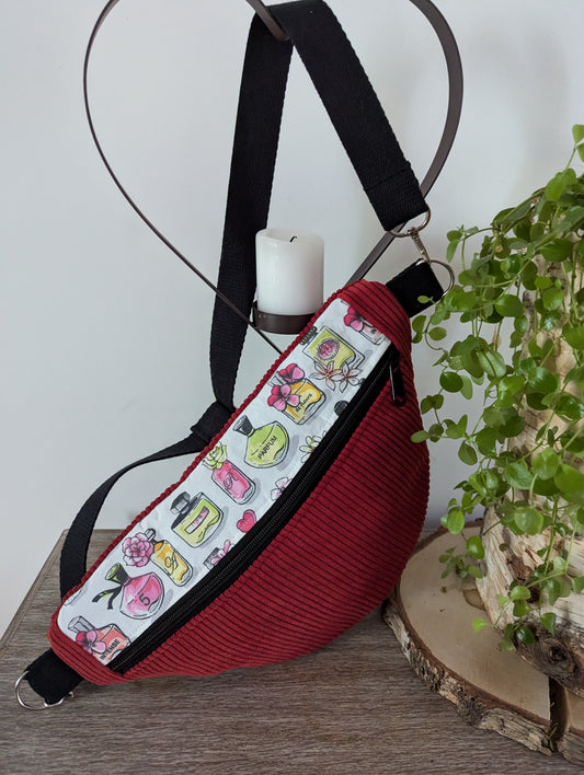 Sac banane velours motifs parfum