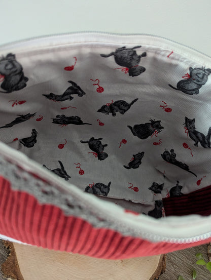 trousse de toilette velours petit chaton