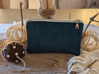 pochette  velours bleu