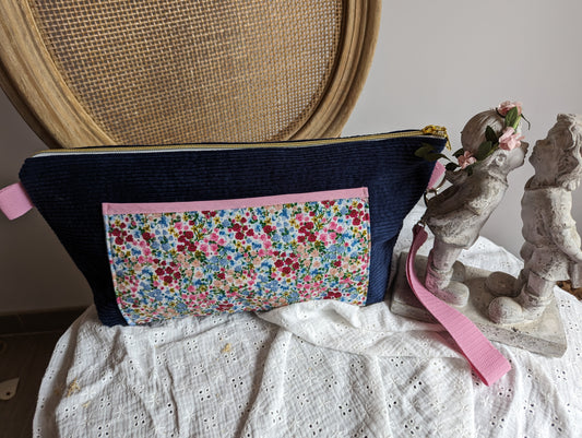 Trousse de toilette velours liberty